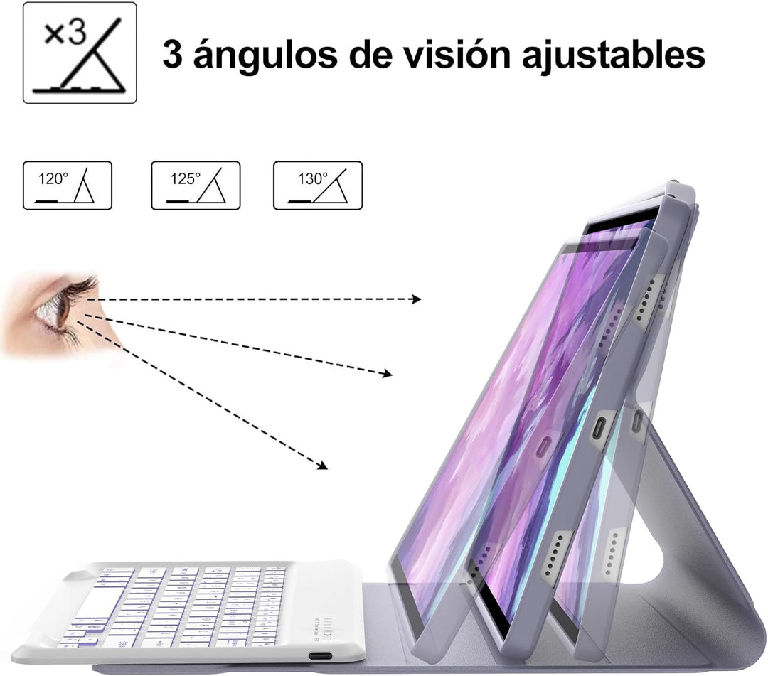 Tastatur Hülle für Honor Magic Pad 2 Tablet 12.3 Zoll, 7 Farben Beleuchtung, Deutscher QWERTZ Tastat