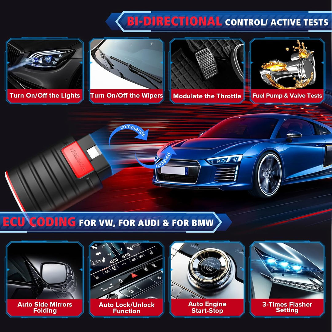 KINGBOLEN EDIAG OBD2 diagnosegerät,Vollsysteme obd2 Bluetooth Adapter für iPhone & Android, Obd2 Cod