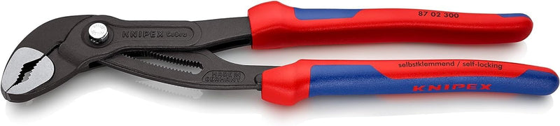 KNIPEX Cobra®, Wasserpumpenzange | Rohrzange mit 2K-Griffen, gross, Chrom-Vanadium, Rostschutz atram