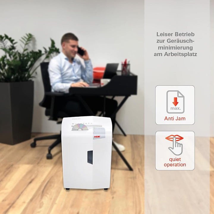 HSM shredstar X15 Aktenvernichter, Sicherheitsstufe P-4, 15 Blatt (Partikelschnitt) mit CD-Schredder