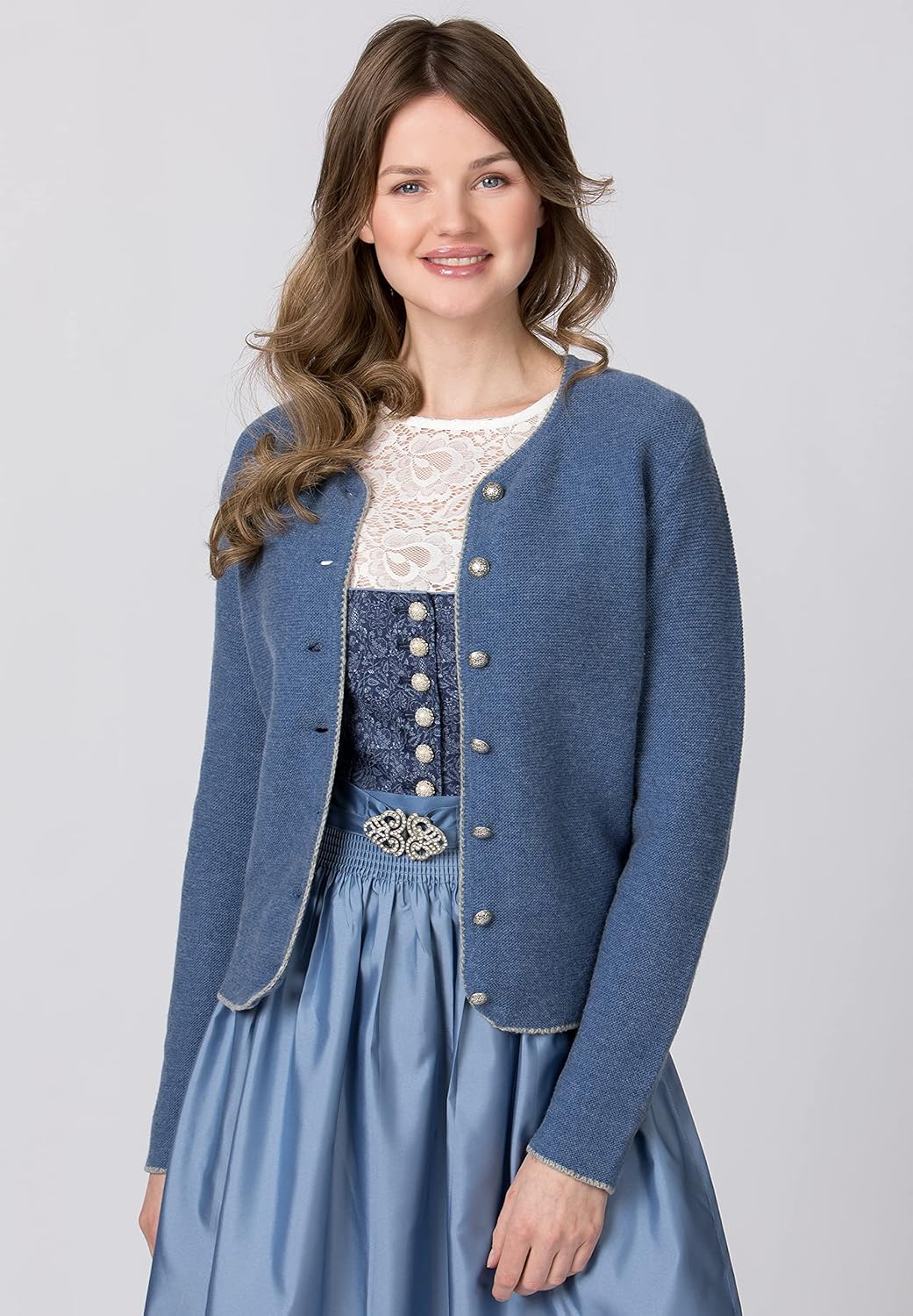 Stockerpoint Damen Trachtenstrickjacke, Enzian