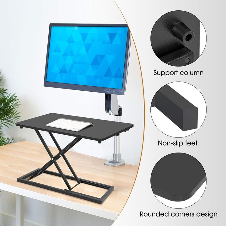Gugxiom Stehpult-Konverter Höhenverstellbar, 60CM Einzel-Stehpult-Aufsatz für Ergonomische Sitz-Steh