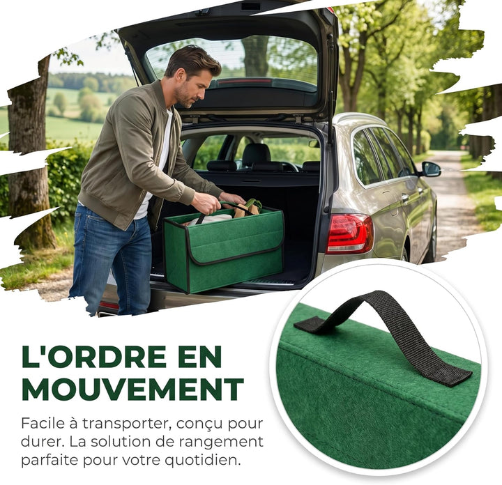 Kofferraum Organizer aus Filz, 2 Stück 50 x 24 x 17 cm Auto Kofferraum Organizer Kofferraumtasche mi