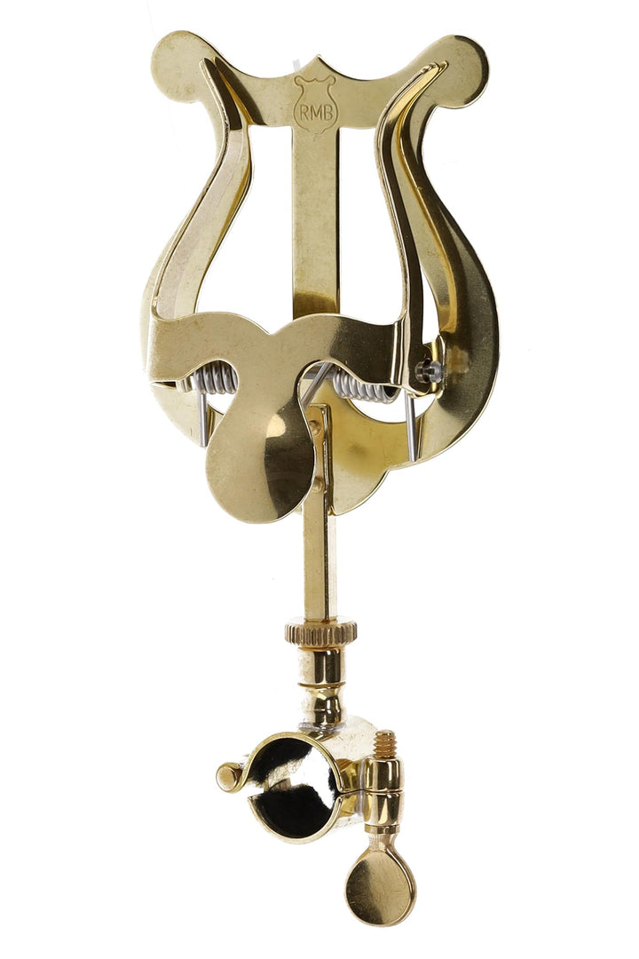 Gewa 730567 Marschnotenhalter Trompete kleine Lyra, Scharnierring 14mm, Messing Trompete 1 Drücker m