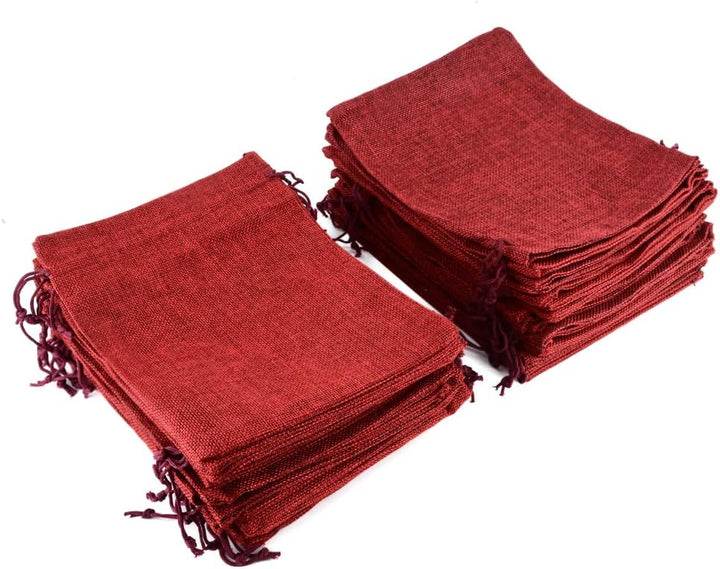 CLTPY 30 Stück Jutesäckchen 20x30 cm mit Kordelzug, Geschenktüten Baumwollsäckchen Stoffsäckchen für