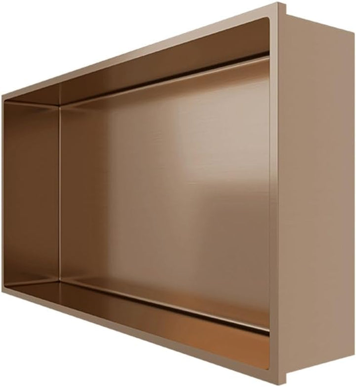 ALONI Wandnische Edelstahl Kupfer gebürstet rostfrei 30,5x30,5x10 cm - Einbau-Duschnische Badezimmer