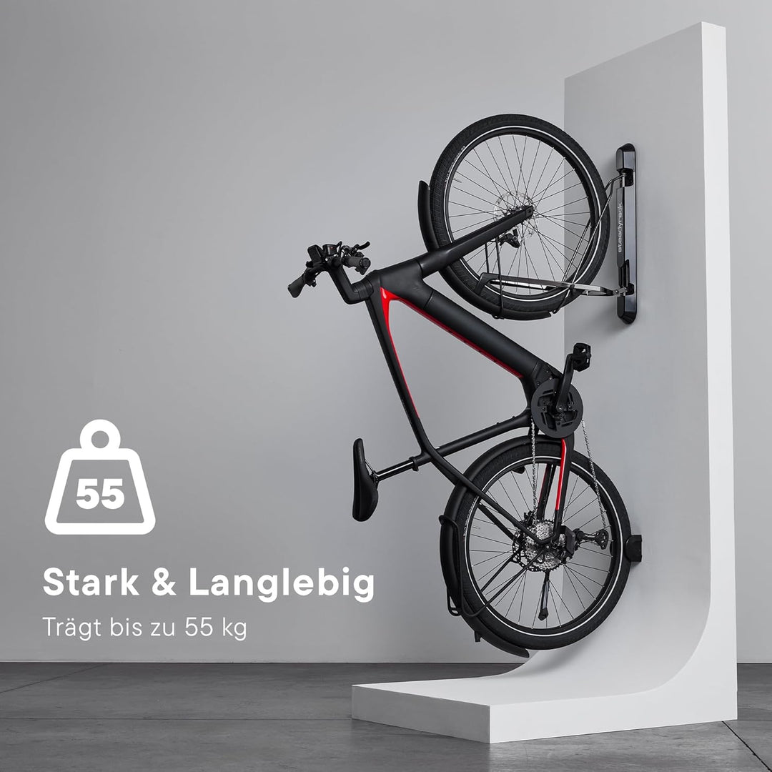 Steadyrack ProFlex Narrow Fahrrad Wandhalterung - Vertikale Fahrradhalterung klappbar für Garage &amp; W