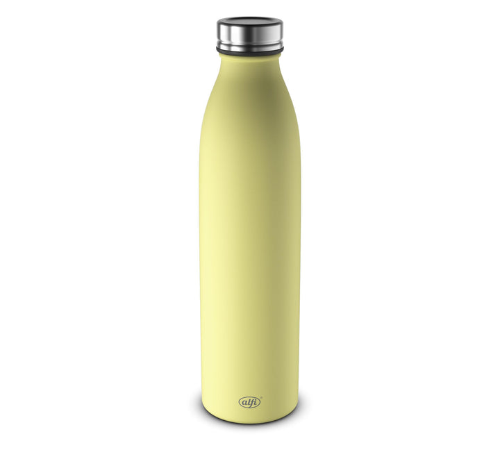 alfi PURE BOTTLE 750ml, gelb, lemon sorbet, Isolierflasche aus Edelstahl, kohlensäurefest, 12h heiss