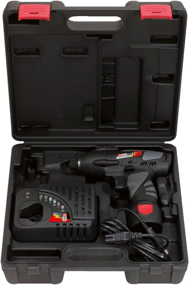 KS Tools 515.3540 1/4'' Akku-Bit-Schlag-Schrauber, 117Nm, 1.870 U/min, mit 1 Akku und 1 Ladegerät, m