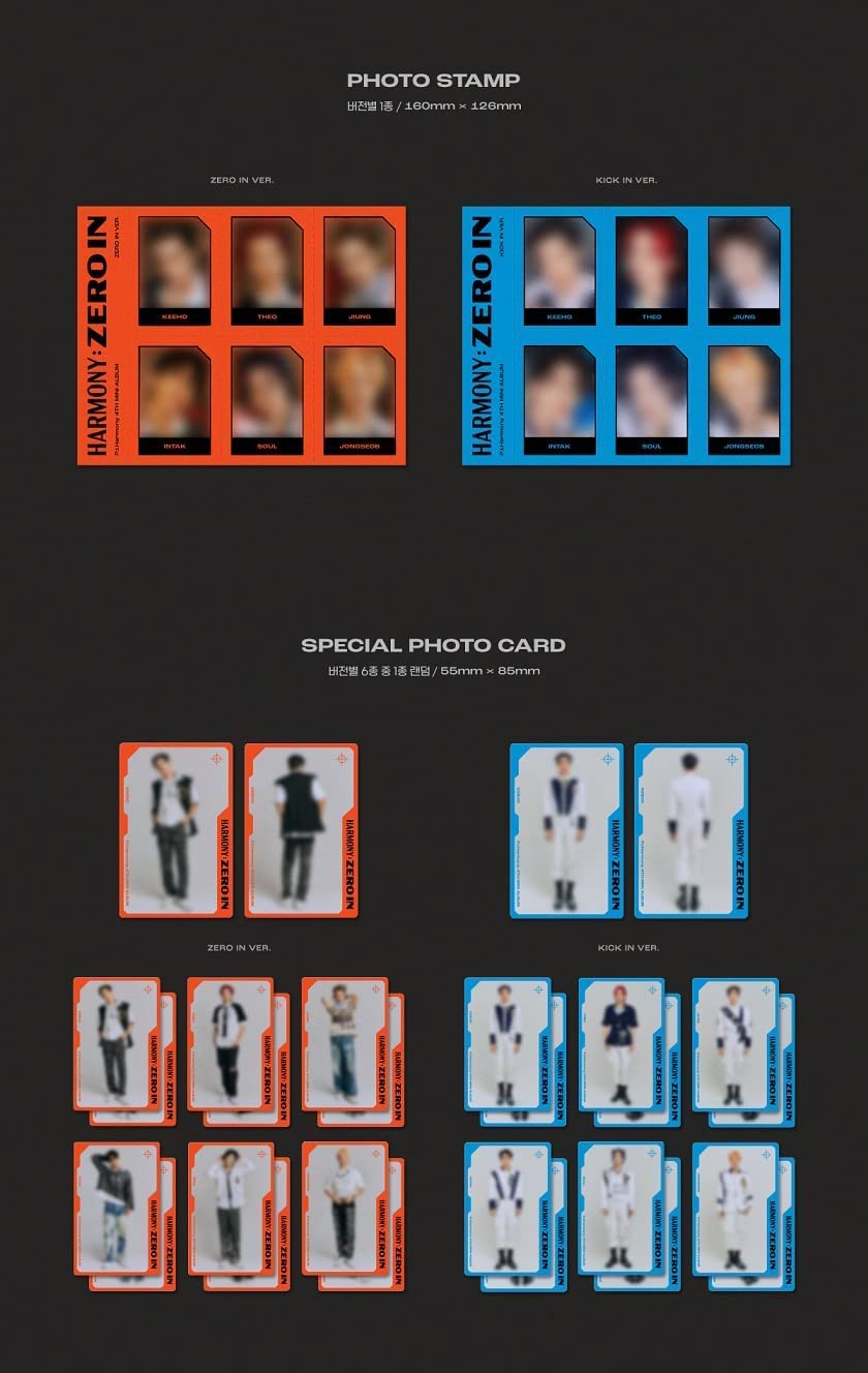 P1Harmony - Harmony - Zero in 4. Mini-Album + gefaltetes Poster (Kick in Ver.) Kick in Version., Kic