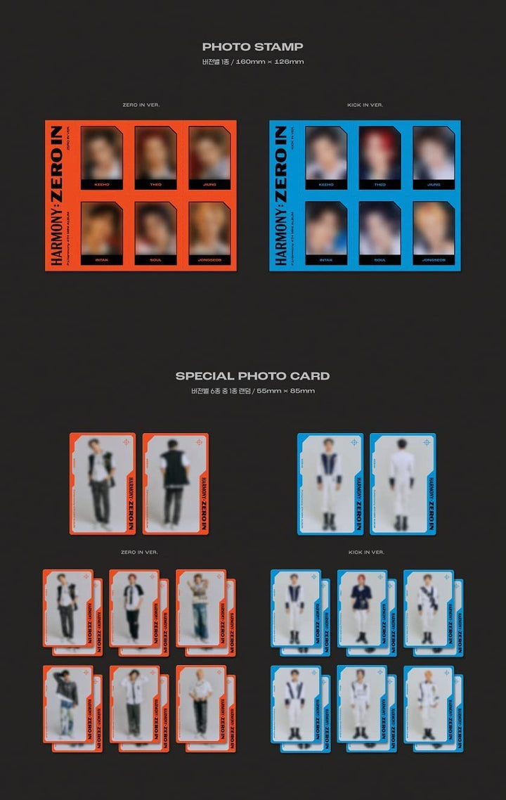 P1Harmony - Harmony - Zero in 4. Mini-Album + gefaltetes Poster (Kick in Ver.) Kick in Version., Kic