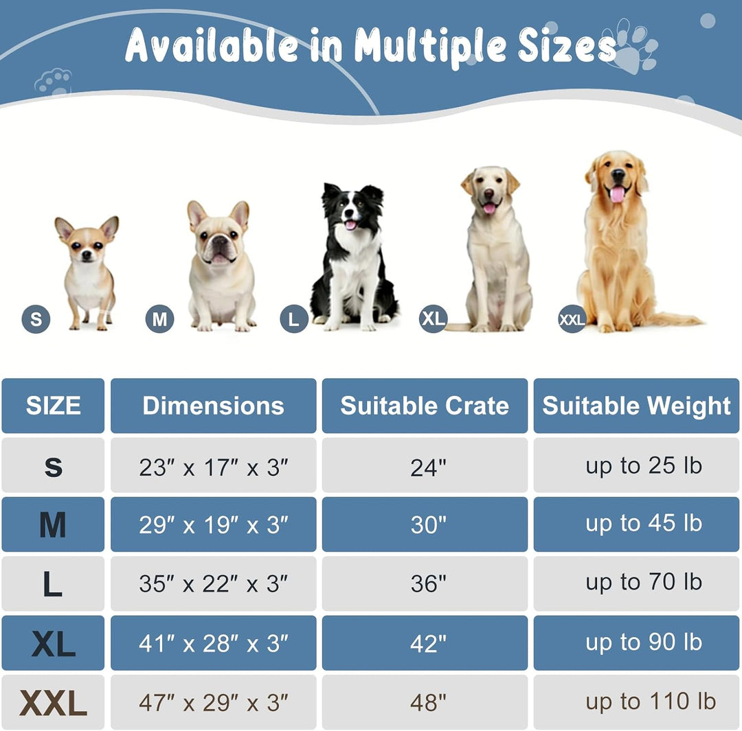 EMPSIGN Stilvolle Hundebett-Matte, Wendematratze (kühl und warm), wasserdichtes Futter, abnehmbarer,