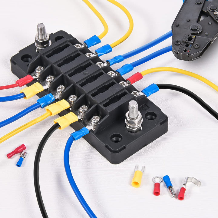 Nilight 540 Stück gemischte Schnelltrenner, elektrisch isoliert, Stosskugel, Gabelring, lötfreie Cri