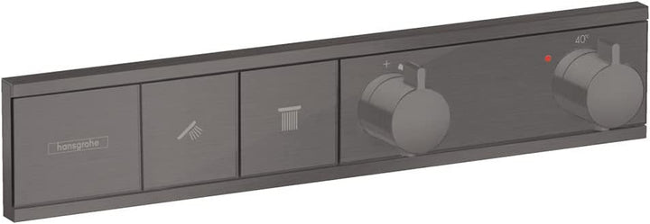 hansgrohe Unterputz Thermostat RainSelect, für 2 Funktionen, Brushed Black Chrome Brushed Black Chro