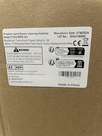 2500W Dampfreiniger mit Smart Touch Screen, Hochdruck-Dampfreiniger für die Reinigung, 1.1L Wasserta
