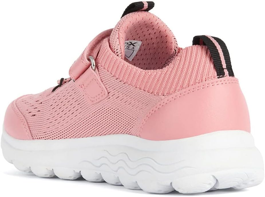 Geox Mädchen J Spherica Girl B Sneakers 38 EU Schmal Coral Black, 38 EU Schmal Coral Black