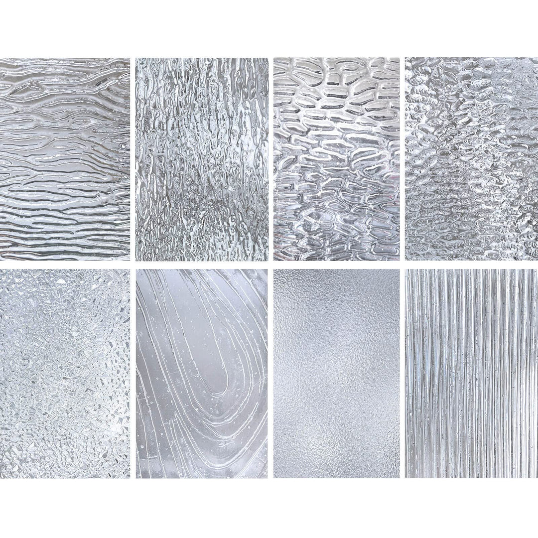 LITMIND 8 Blatt strukturierte, transparente Buntglas-Varieté-Packung, 10,2 x 15,2 cm, Premium-Kunst-