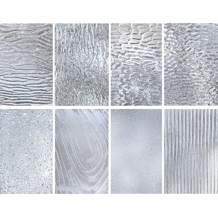 LITMIND 8 Blatt strukturierte, transparente Buntglas-Varieté-Packung, 10,2 x 15,2 cm, Premium-Kunst-