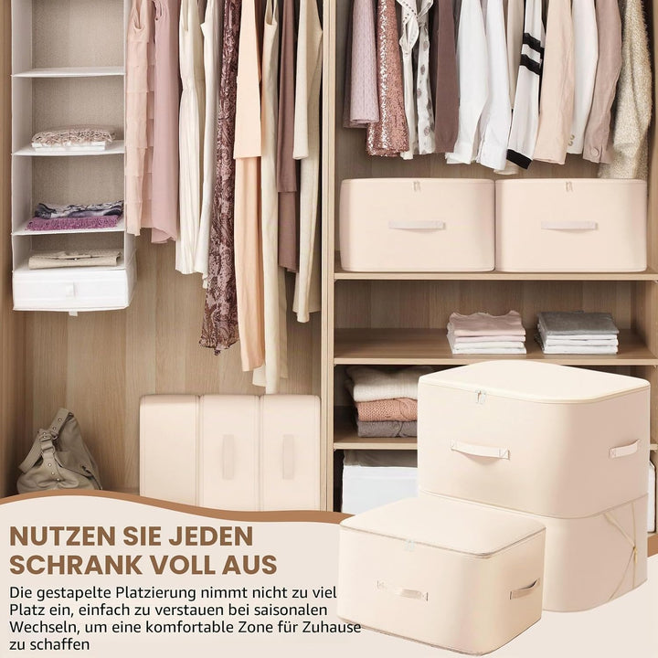 2 Stück Ultra Platzsparender Selbstkomprimierender Organizer, Aufbewahrungstasche für Bettdecken, Gr