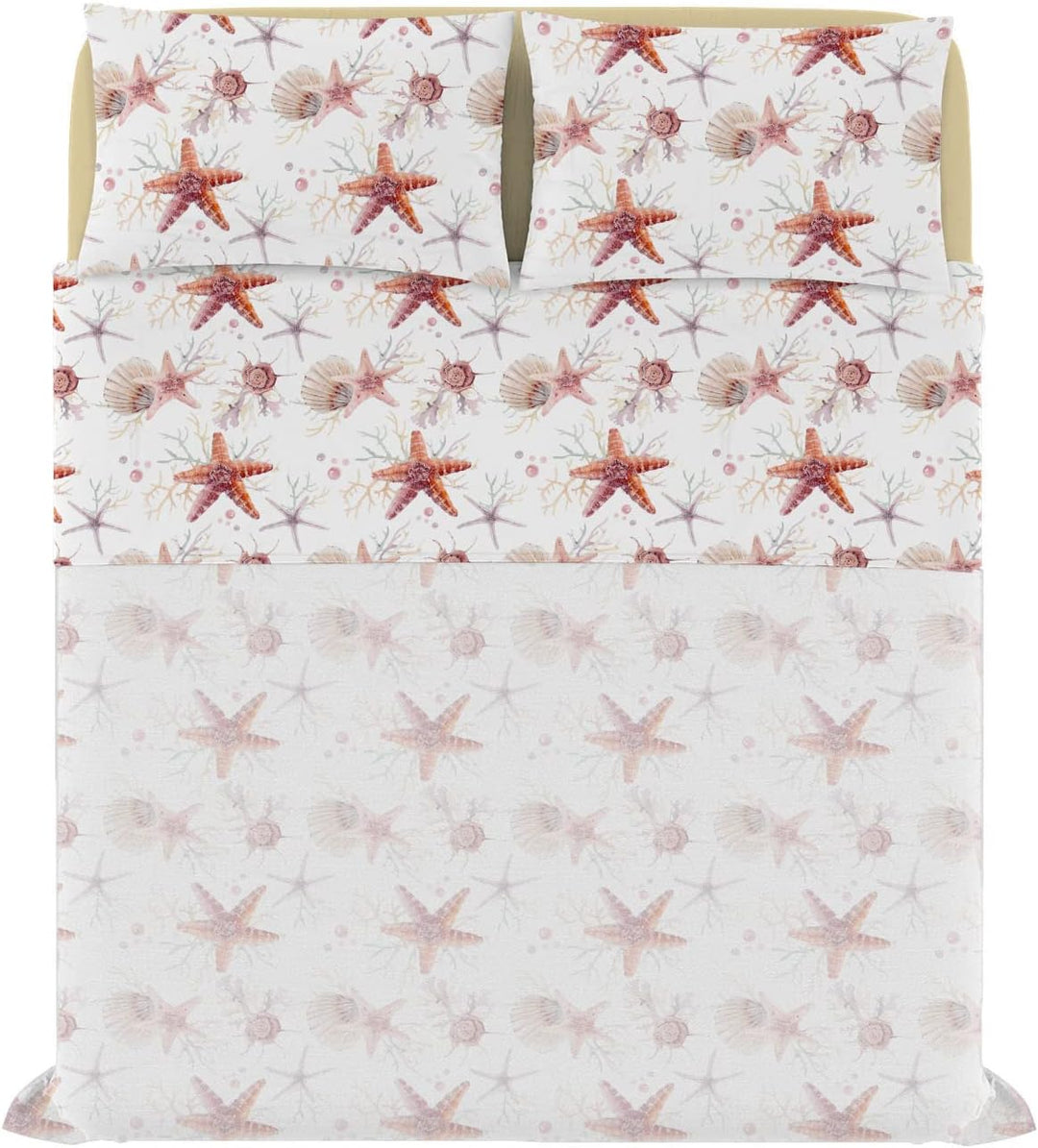 Italian Bed Linen MB Home Italy “Fantasy” Bettwäsche-Set, Starfish, Doppelbett Starfish Doppelbett,