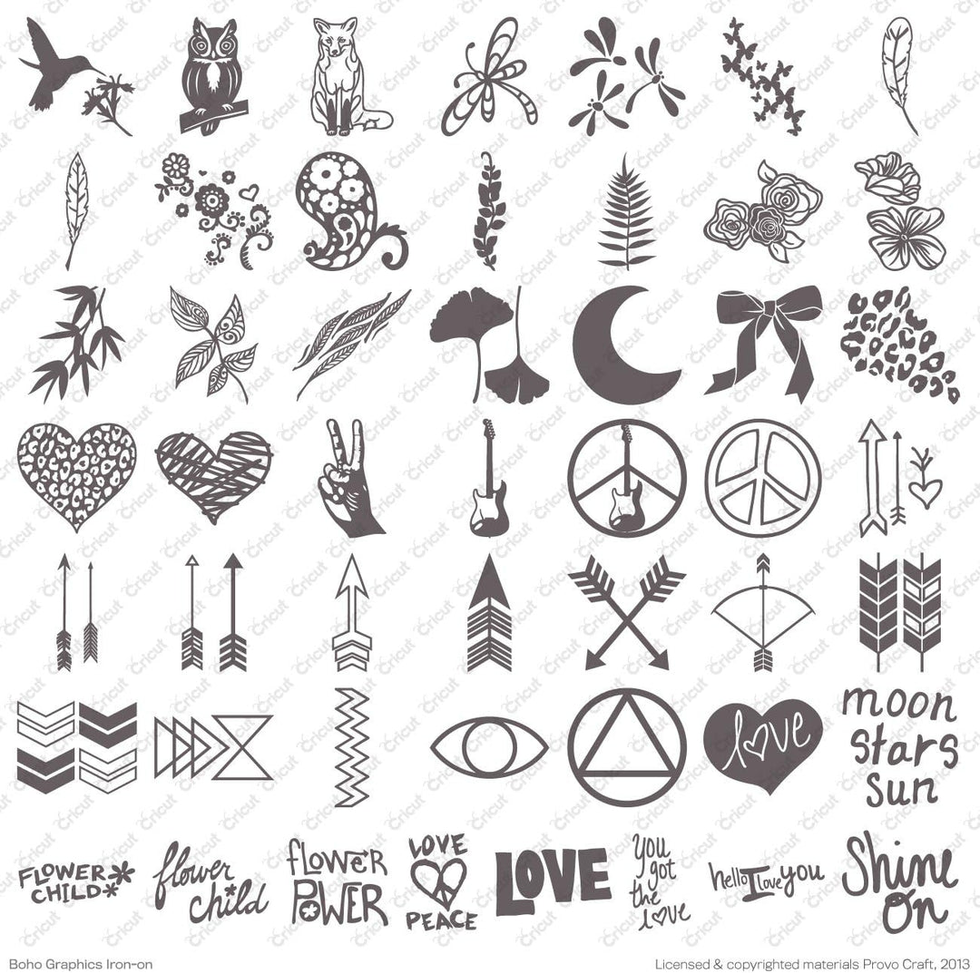 Cricut Projekt Boho Graphics Iron on, Aufbügeln Boho, Grafiken zum Aufbügeln, Boho, Grafiken zum Auf