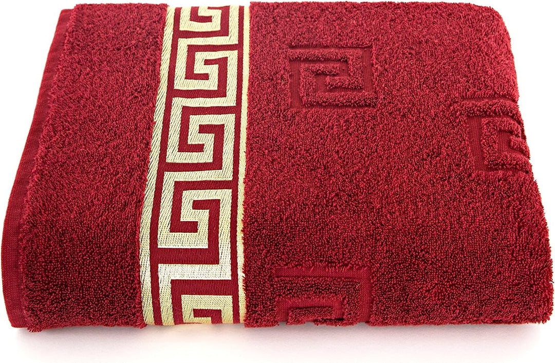 Luxus Medusa Handtuch 50x90 cm im 4er Pack - feinste Ringgarn Baumwolle / Jacquard Webung / Hochflor