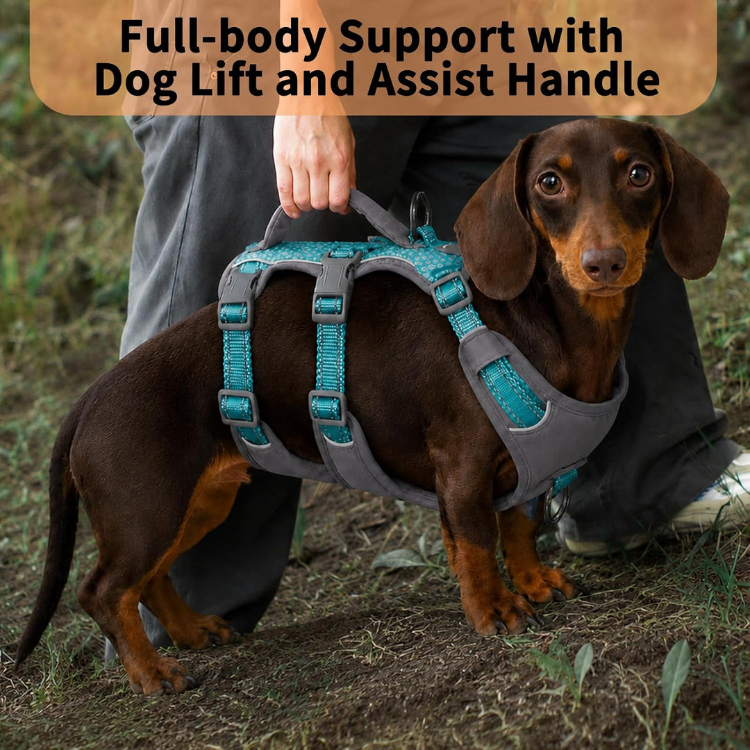 Huntboo Sicherheitsgeschirr Hund Ausbruchsicher, Panikgeschirr für Hunde, Reflektierendes Geschirr H