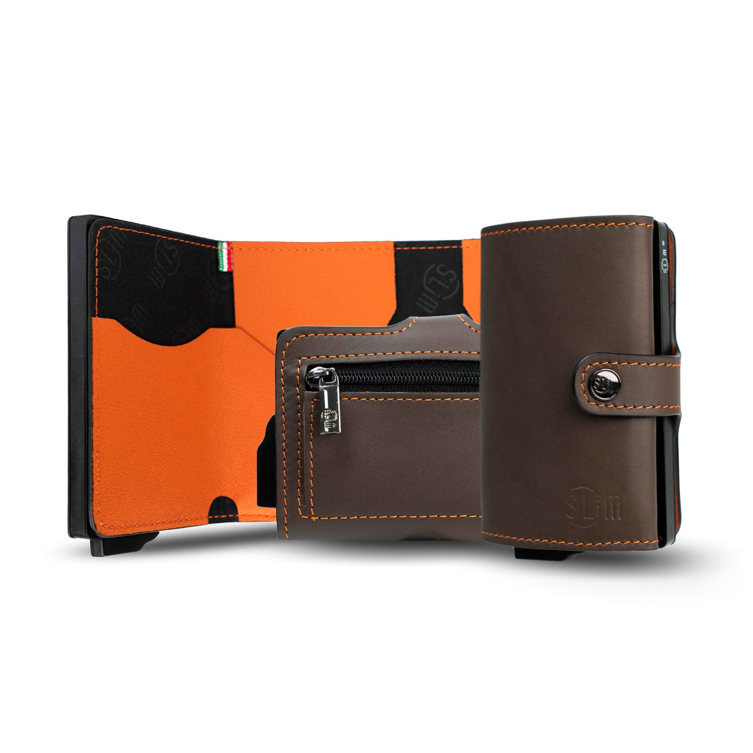 SLim Geldbörse für Herren & Damen Smart Wallet kartenetui mit Münzfach & RFID Schutz Portmonee Porte