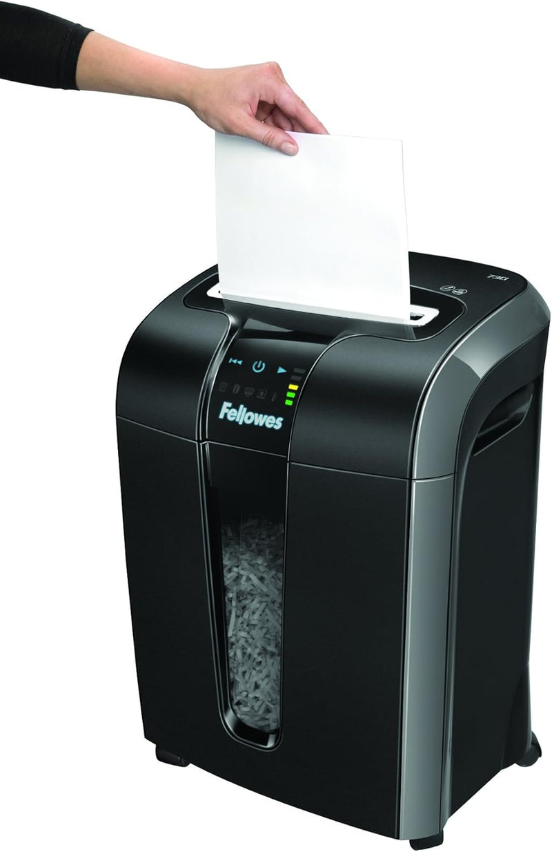 Fellowes Aktenvernichter Powershred 73Ci, Partikelschnitt 12 Blatt, 100% Staufrei & Peach Aktenverni