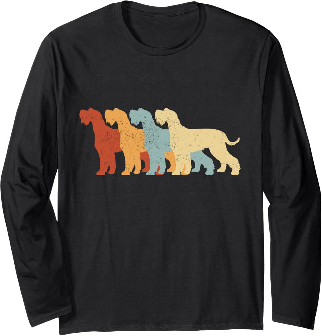 Riesenschnauzer Hund - Retro Vintage Langarmshirt