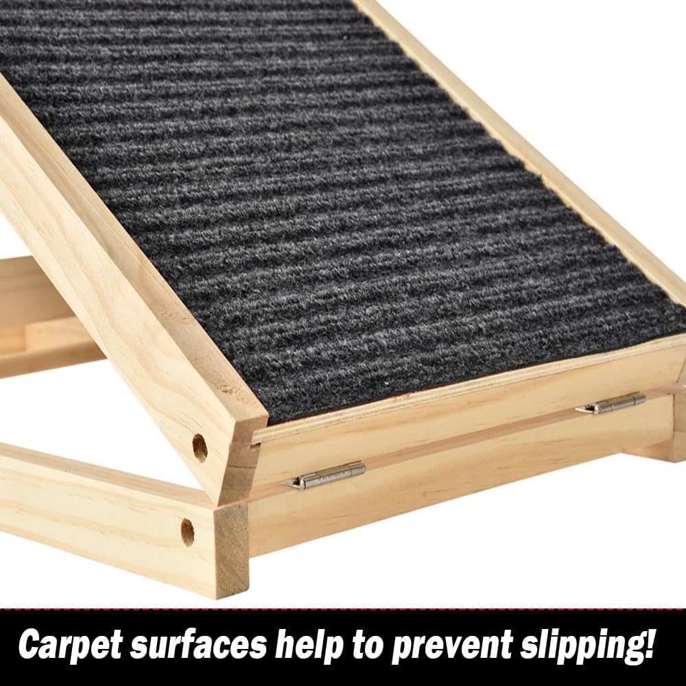 Hunderampe Klappbar, Hundetreppe für Hunde Katzen, Rampe Hund für Auto, Betten, Sofas und Stufen, Ha