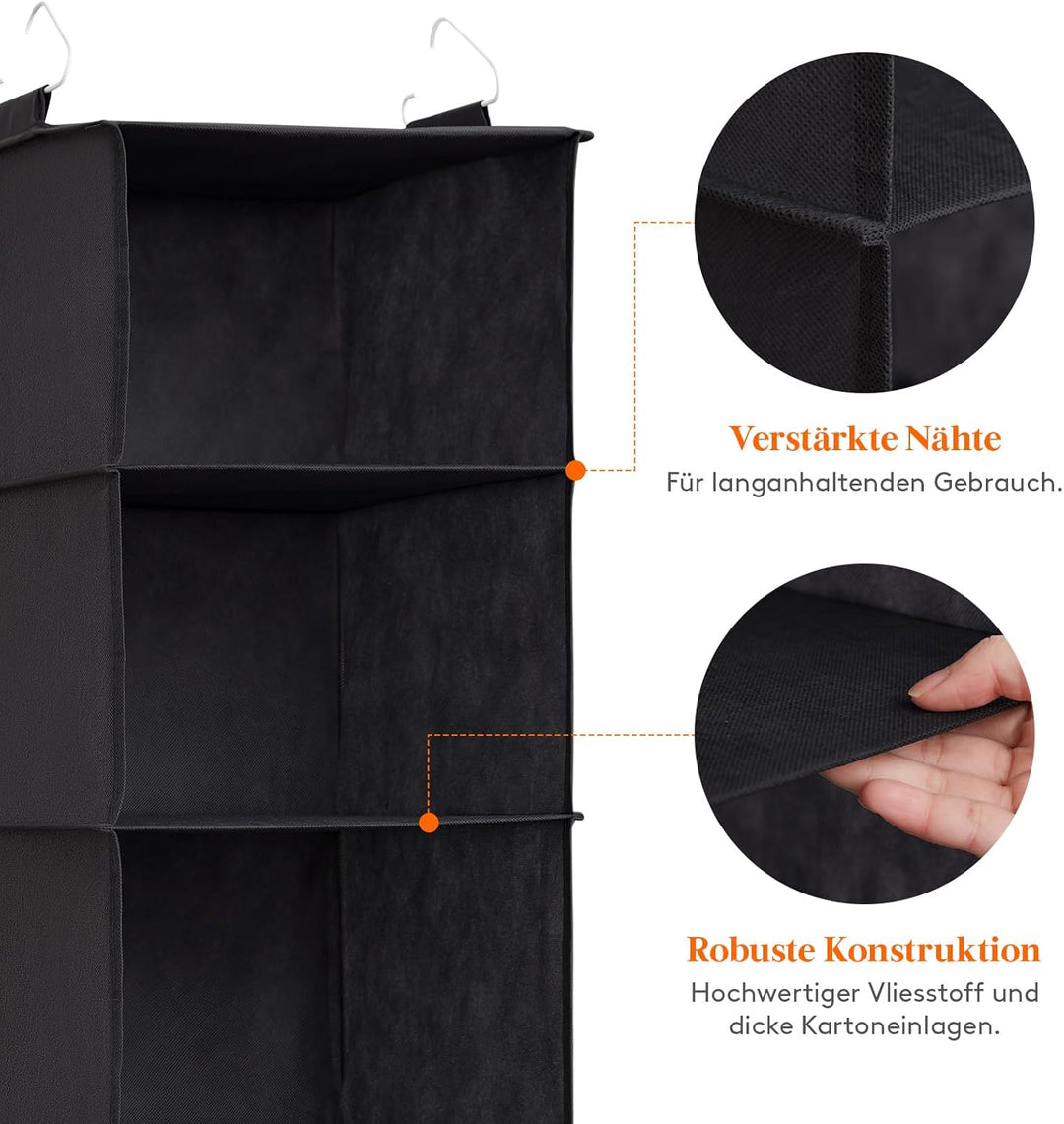 Lifewit 2 Stück Hängeregal, Schrank Organizer, Hängesystem Kleiderschrank, Hängeaufbewahrung aus Sto