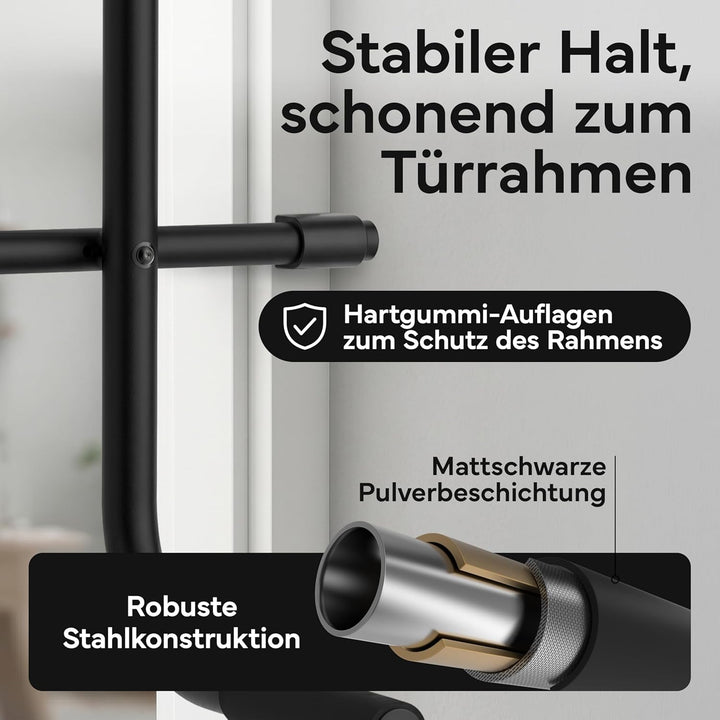NEOLYMP Premium Klimmzugstange Türrahmen - Türreck mit einstellbarer Höhe, Breite & Tiefe 15–43 cm -