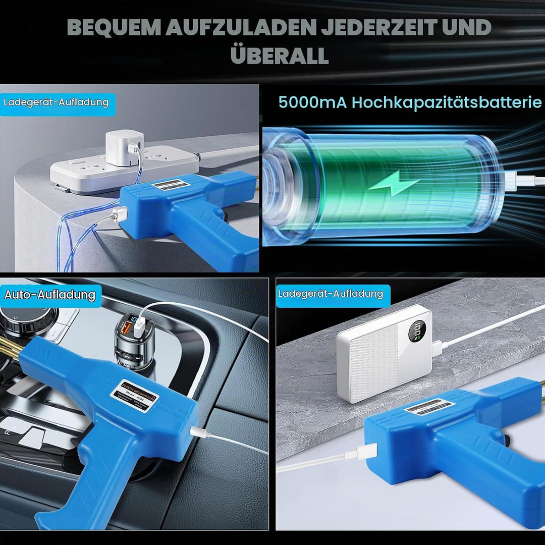 200W Kunststoff Schweissgerät, Kabellos Plastik Schweissgerät mit 1050Stk Heisshefter, Kunststoff Re