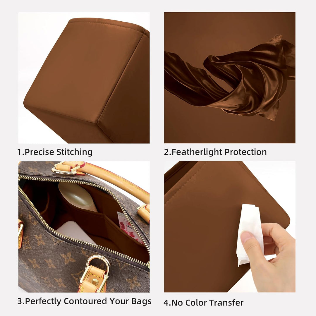 DGAZ Handtasche Tasche Organizer, Seide Innentaschen für LV Speedy Nano/20/25/30/35/40/45 Tasche, Le