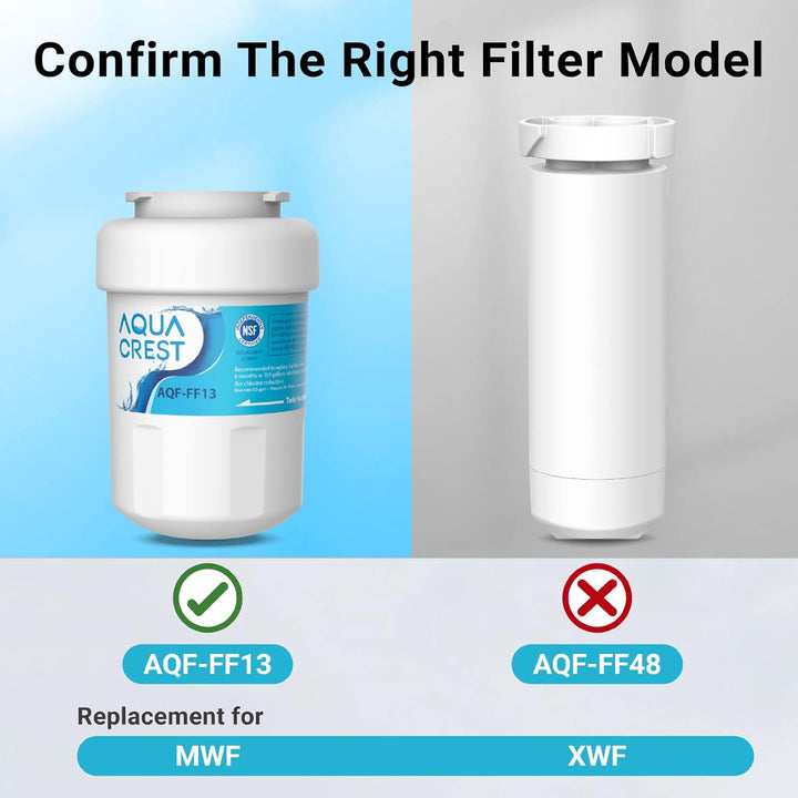 AQUACREST MWF NSF 42 Kühlschrank Wasserfilter, Ersatz für GE® SmartWater MWF MWFA MWFP GWF GWFA GWF0