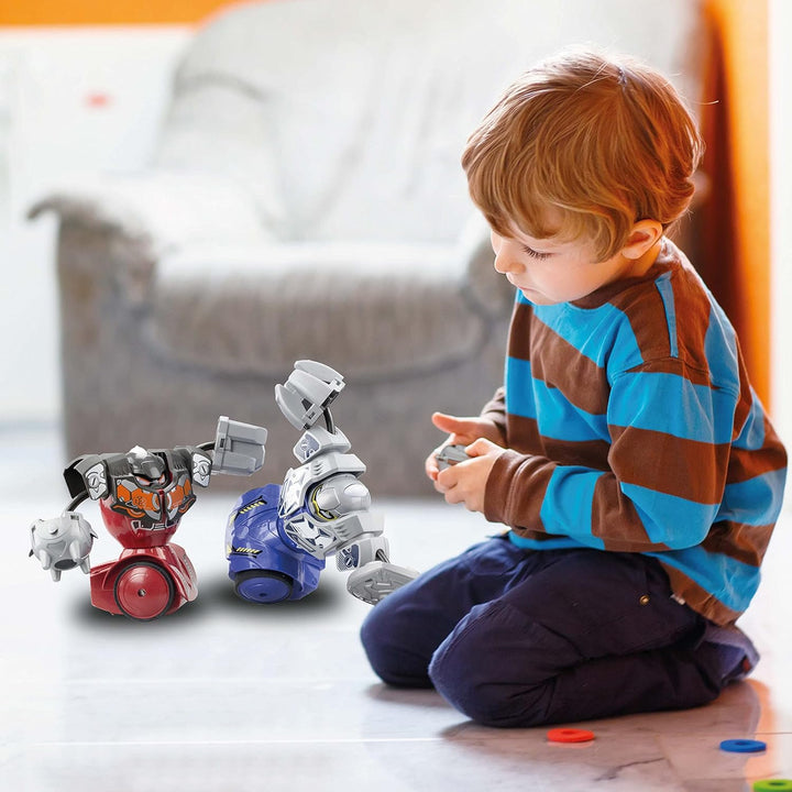 YCOO 2 x Kombat Mega-Roboter, ferngesteuert, 16 cm, austauschbare Fässe, Spielzeug mit Soundeffekten