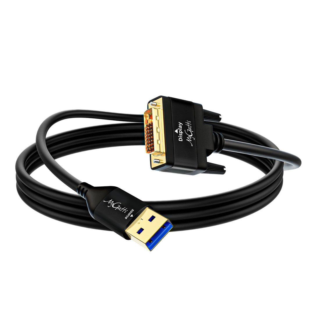 USB 3.0 auf DVI AdapterKabel 1.5m,Typ-A Stecker zu DVI Stecker Bidirektionale,1080P Full HD für Fern