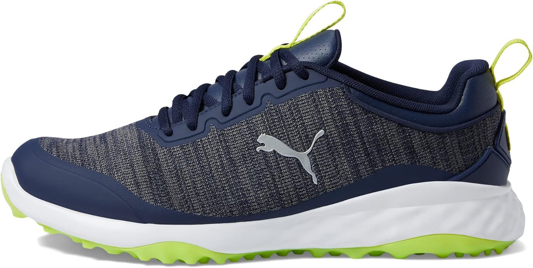 PUMA GOLF Herren Fusion Pro Extra Wide Golfschuh 41 EU Peacoat Puma Silver Limepunch, 41 EU Peacoat