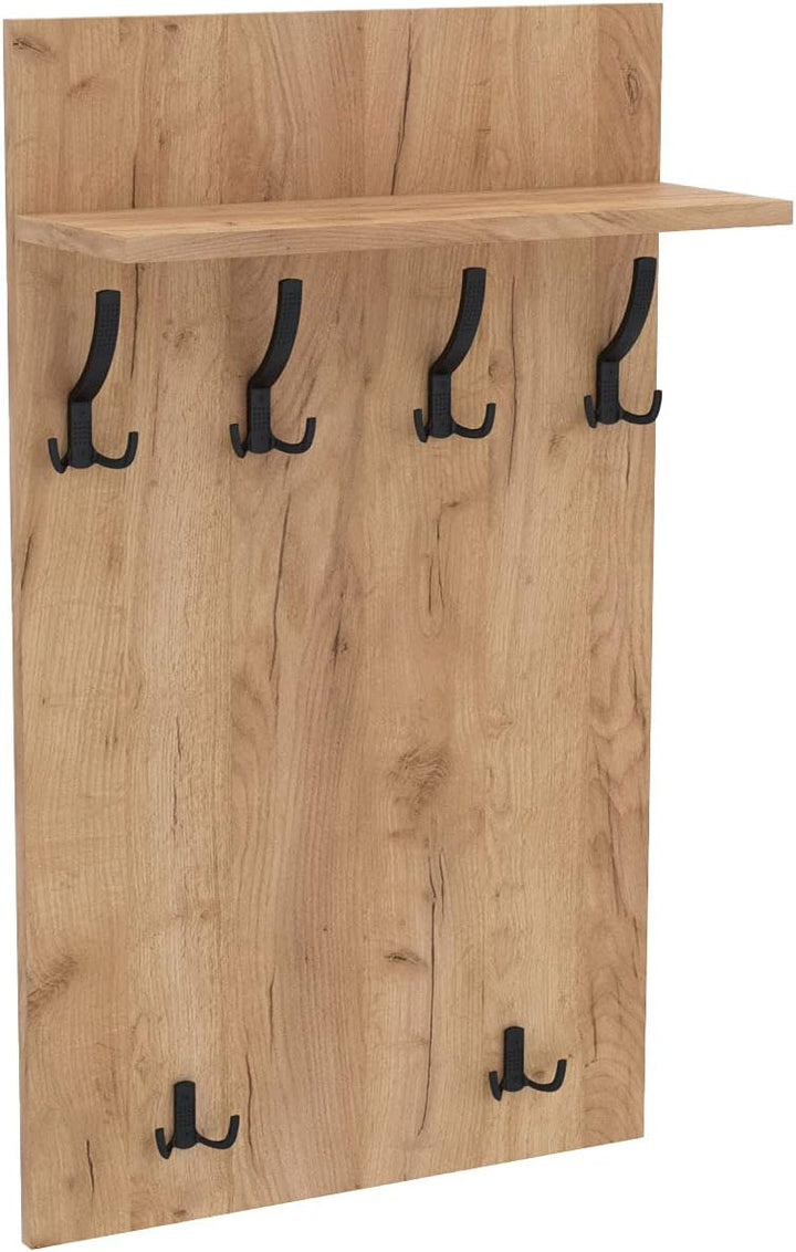AKKE 120x60 | MAXI Garderobenpaneel Wandgarderobe Garderobe Wandpaneel Kleiderstange SCHWARZ | GOLD