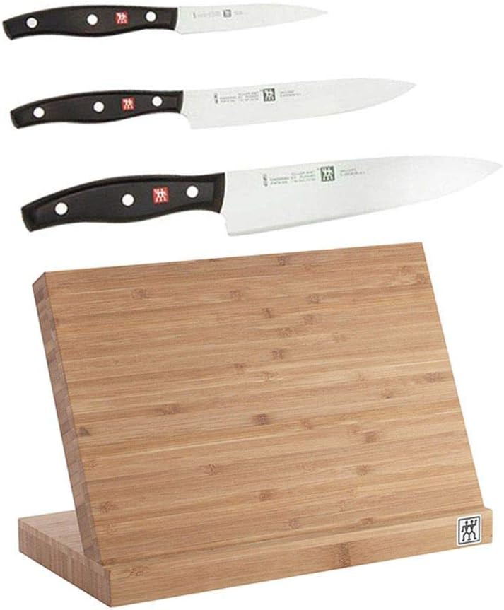 Zwilling 35046-110-0 Messerblock, Holz & Messer-Set, 3-tlg., Spick-/Garniermesser, Fleischmesser, Ko