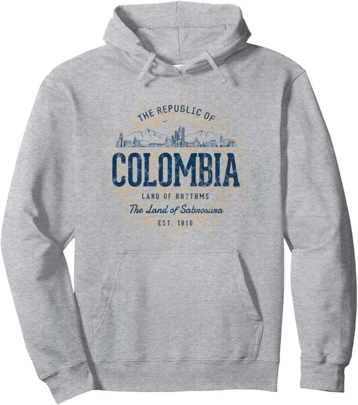 Colombia Retro Stil Vintage Kolumbien Pullover Hoodie