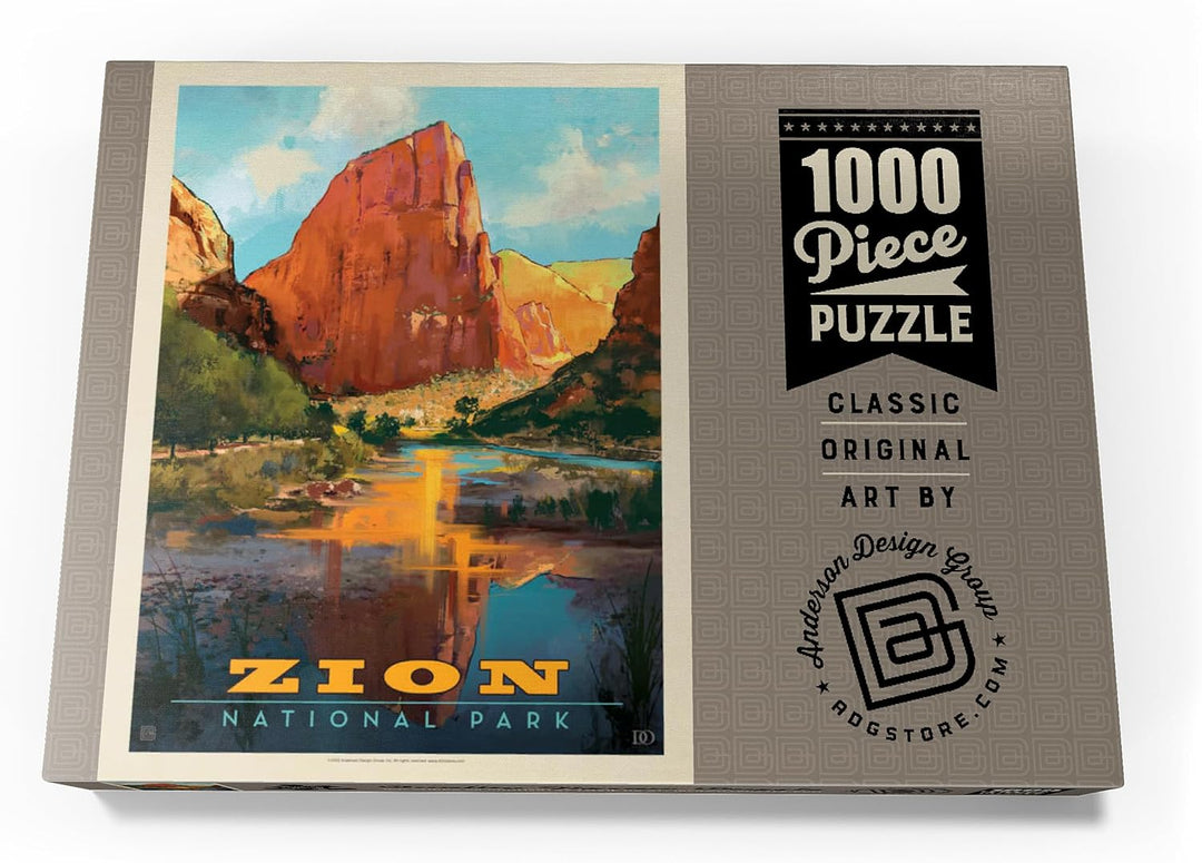 Zion National Park: Virgin River Valley, Vintage Poster - Premium 1000 Teile Puzzle - MyPuzzle Sonde
