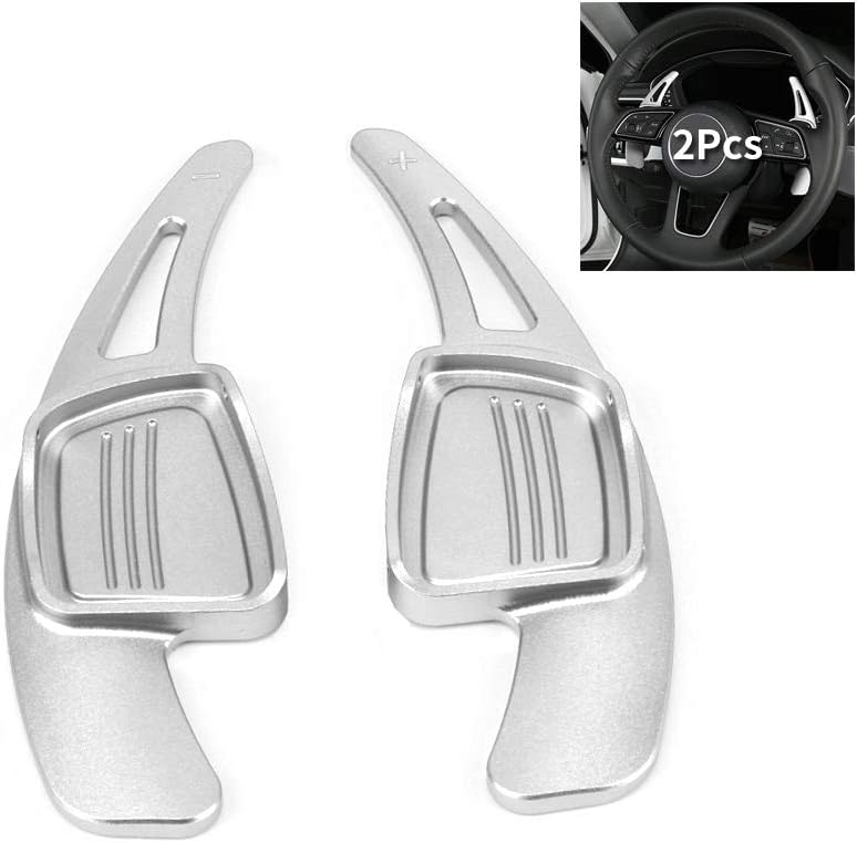 HIBEYO Auto Schaltwippen, 2 Stücke Lenkrad Schaltpaddel Verlängerung Schaltwippen für Audi A1 A3 A4L