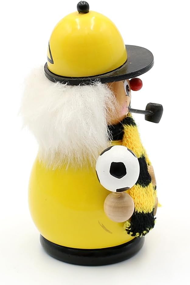 Räuchermann - Kugelfigur - Fussballer schwarz-gelb, Schwarz/Gelb