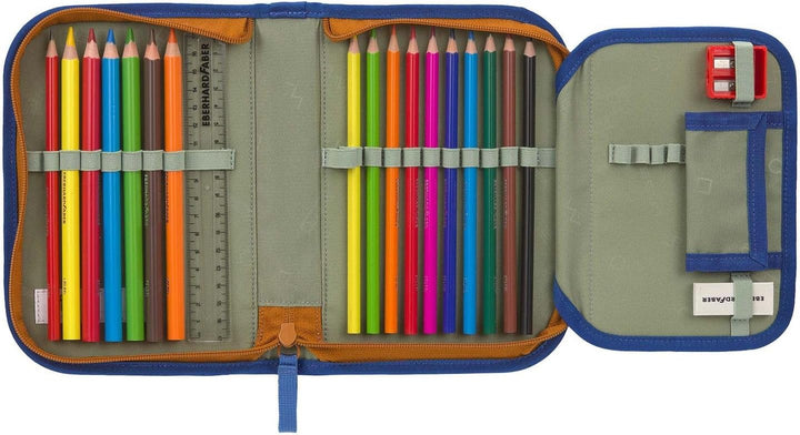LÄSSIG Schulranzen Regenhülle Light Unique School Set 7-teilig Space Blue blau