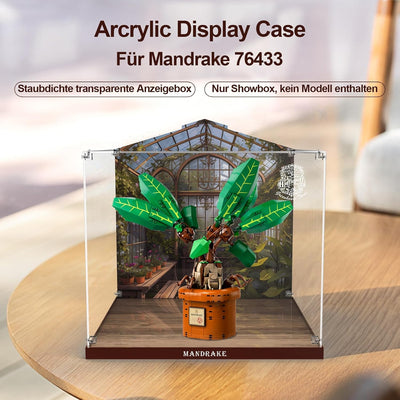 cooldac Acryl-Vitrine kompatibel mit Lego Harry Potter 76433 Zaubertrankpflanze Alraune, Staubdichte