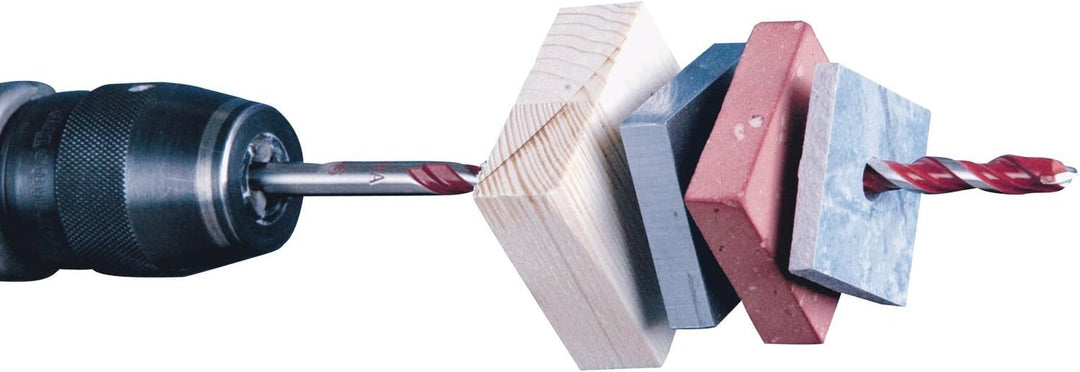 ALPEN Hartmetall-Mehrzweckbohrer Set Profi Multicut (ø 5-10 mm, mit SDS-plus Schaft, Drehbohren in F