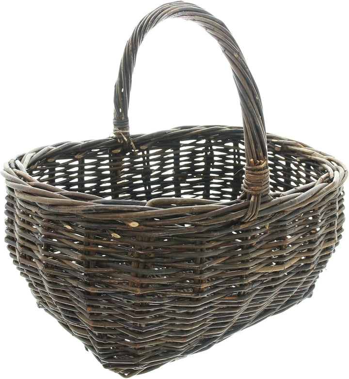 FRANK FLECHTWAREN Einkaufskorb Salice, Vollweide Masse: 46 x 35 x 22 cm, GH 39 cm, toller Begleiter,