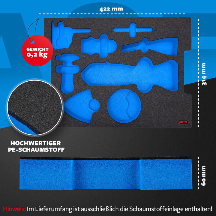APTEX Schaumeinlage für Bosch Akku-Multicutter GOP 18V-34 – Polstereinlage & Schaumstoffpolsterung f